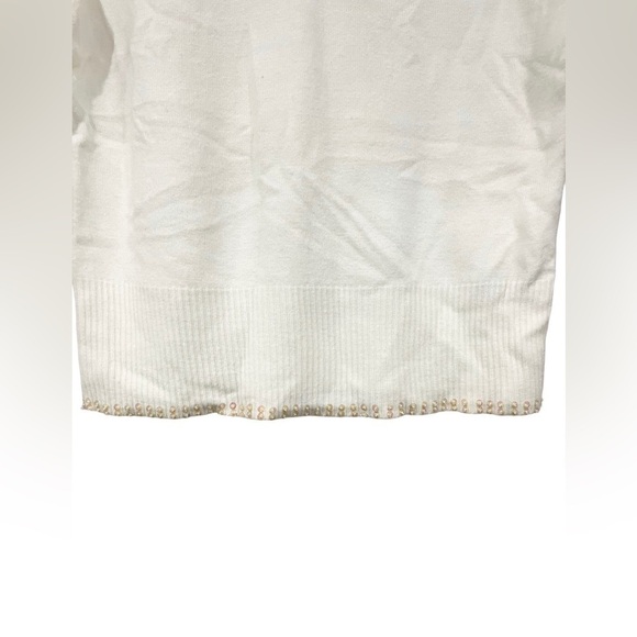 Vintage Unbranded Sweater Top Fitted Cropped Knit Sequin & Beaded detailing S - Picture 8 of 10